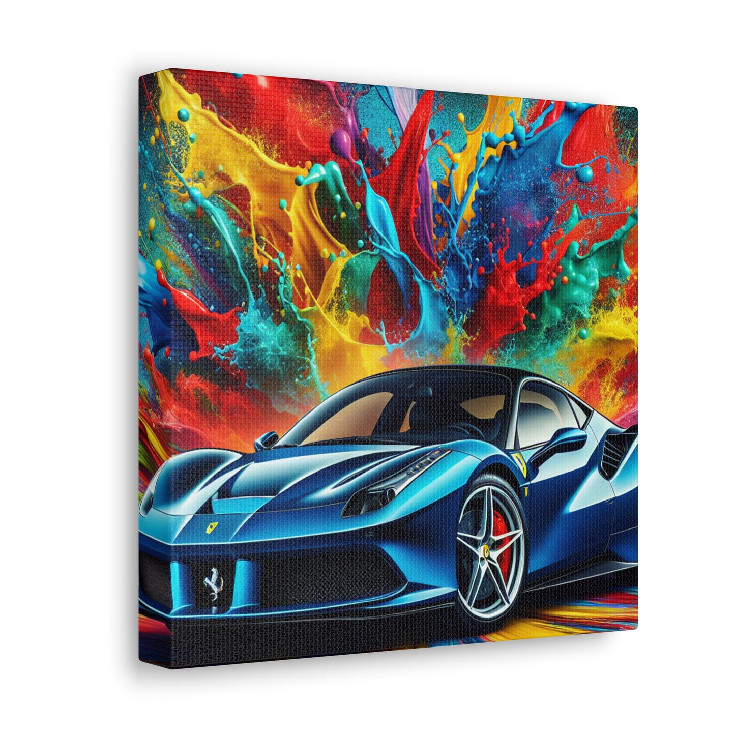 Ferrari Car Canva Painting Modern Wall Art - Luxury Sports Car Decor - High-Quality European Design - Motor Enthusiast Gift