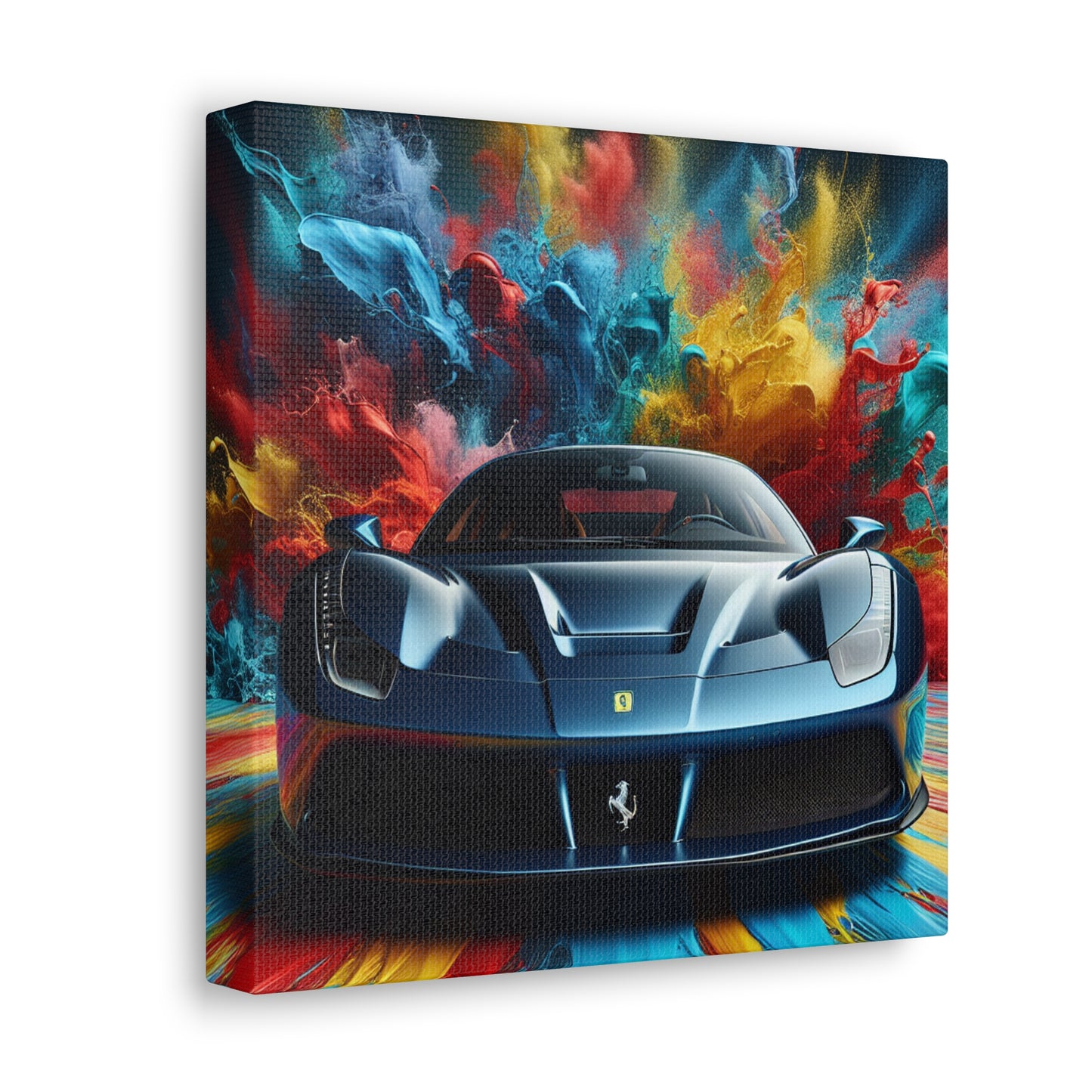 Ferrari Canva Painting, Luxury Car Wall Art, High-Quality Print for Enthusiasts, Home Decor, Perfect Gift for Car Lovers, Supercar Illustration