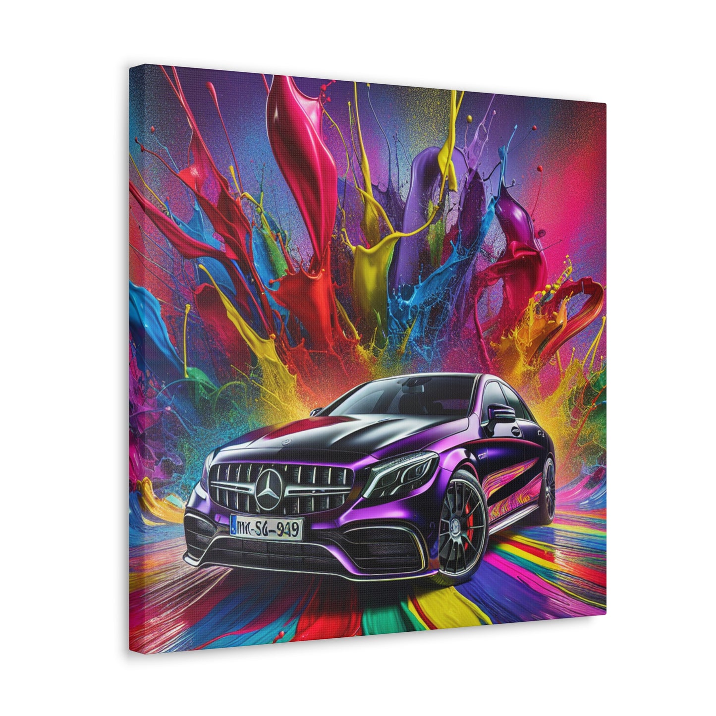 Mercedes AMG Wall Art Canva, Luxury Car Home Decor, Automotive Painting, High-Quality Print, Garage Decor, Car Enthusiast Gift