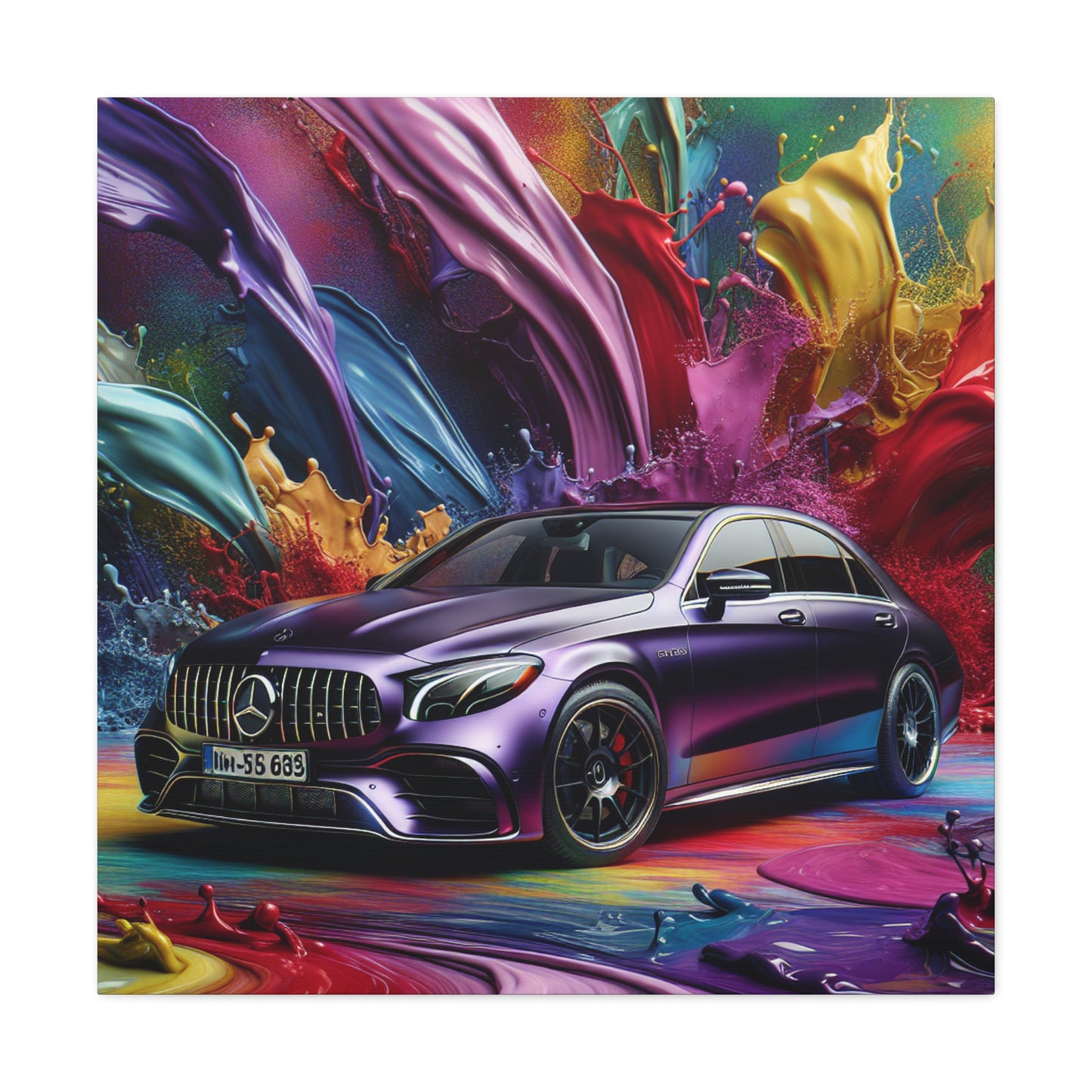 Mercedes AMG Canva Painting - High Quality Wall Art - Luxury Car Décor - Perfect Gift for Car Lovers and Enthusiasts