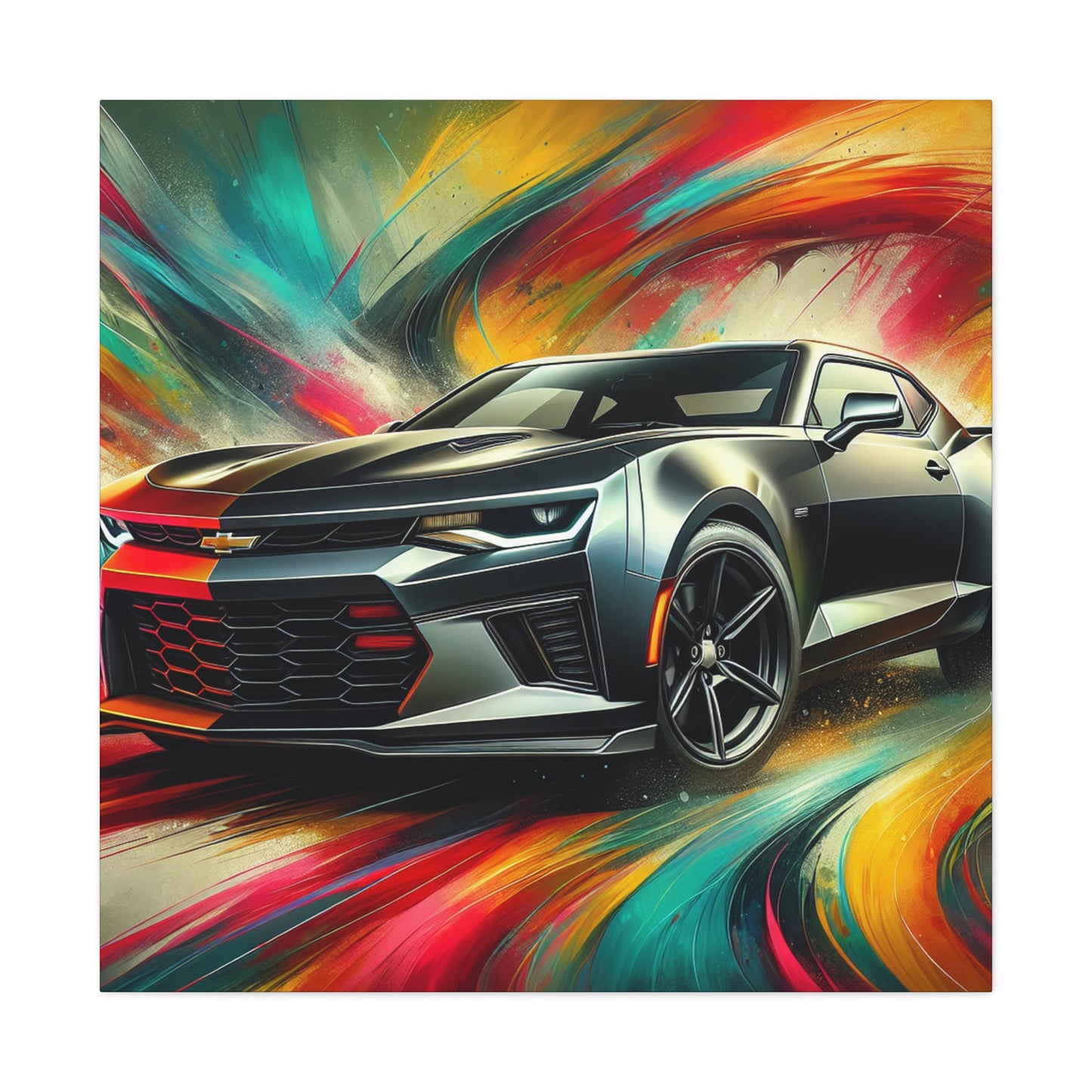 Chevrolet Camaro Canva Painting, Muscle Car Art, Perfect Gift for Car Lover, High Quality Wall Decor, Stylish Home and Office Decoration