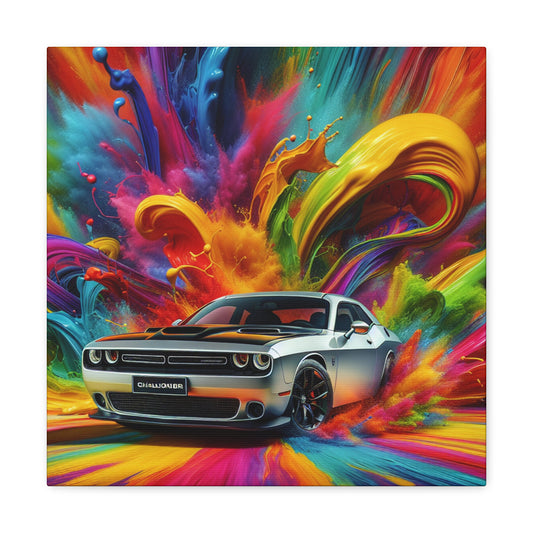 Dodge Challenger Wall Decor, Premium Quality Canvas Painting, Car Enthusiasts Gift, High Resolution Muscle Car Artwork, Home Decoration