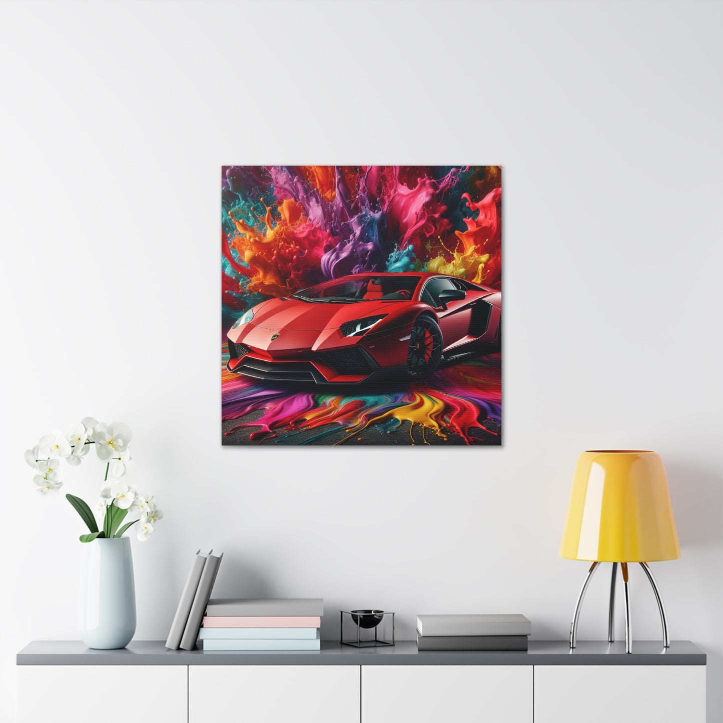 Lamborghini Aventador Canva Art, Large Car Wall Decor, Luxury Sports Vehicle Print, Home Decoration, Gift for Car Enthusiasts