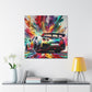 Nissan GT-R Handmade Canva Painting - Perfect for Car Lovers, Unique Wall Decor, Automotive Artwork, Contemporary Home Office Decor