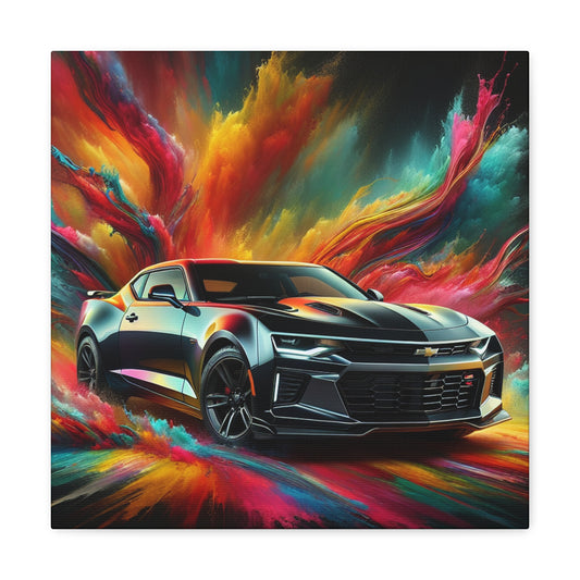 Chevrolet Camaro Canva Painting, Wall Art, Home Decor, Vintage Car Print, Automotive Artwork, Classic Car, Racing Decor, Car Lover Gift