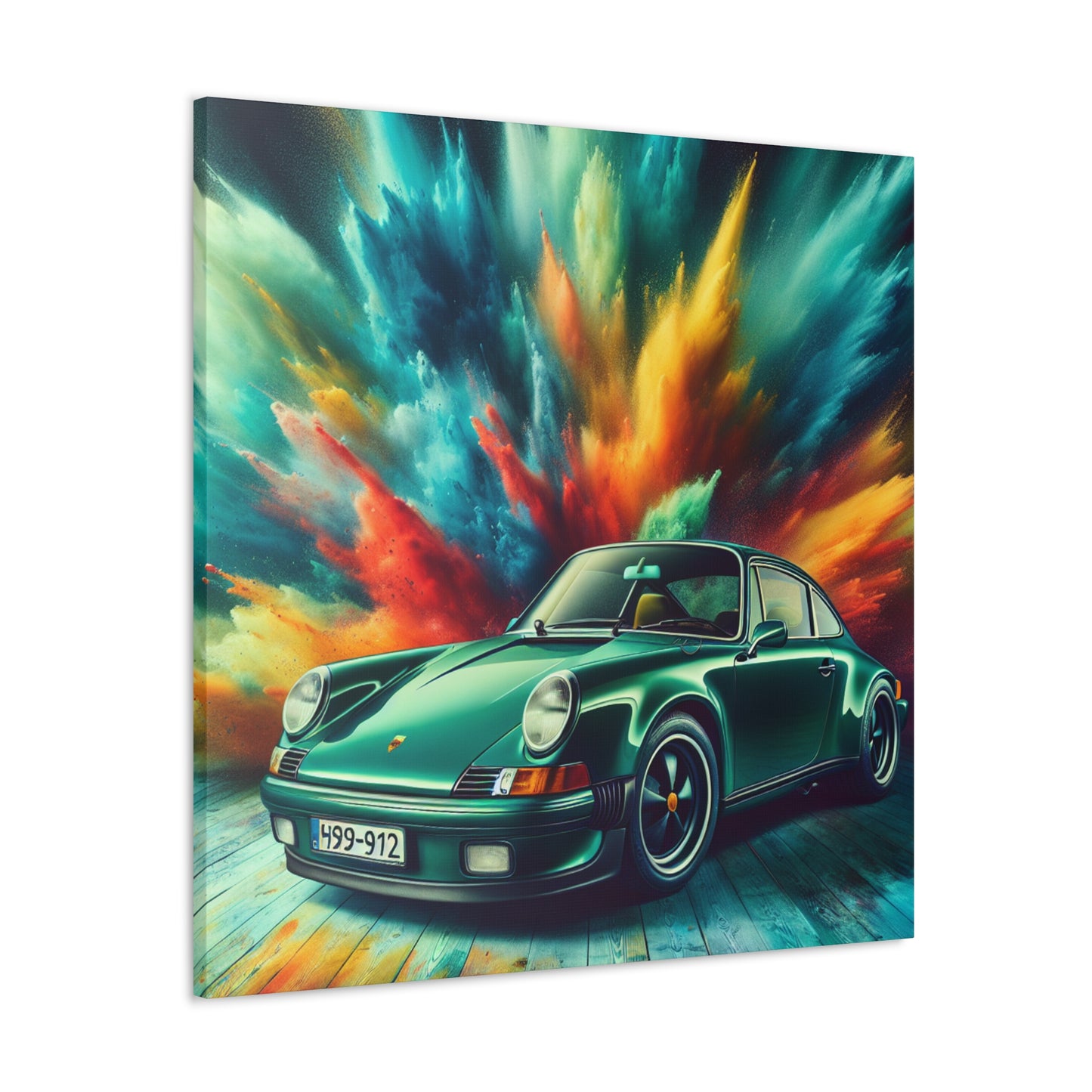 Classic Porsche 911 Art, Luxurious Vintage Car Wall Decor, Premium Quality Canva Painting, Perfect Gift for Car and Art Enthusiasts
