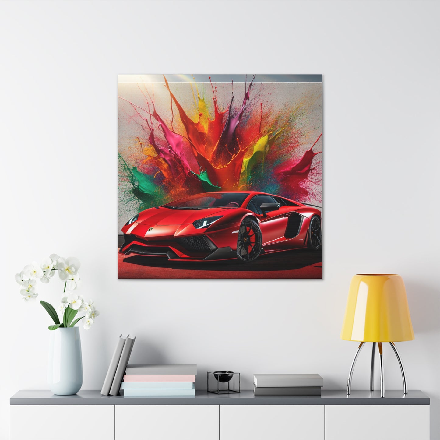 Lamborghini Aventador Wall Art - Modern Sports Car Canvas Print - Perfect for Garage Decor and Car Enthusiasts