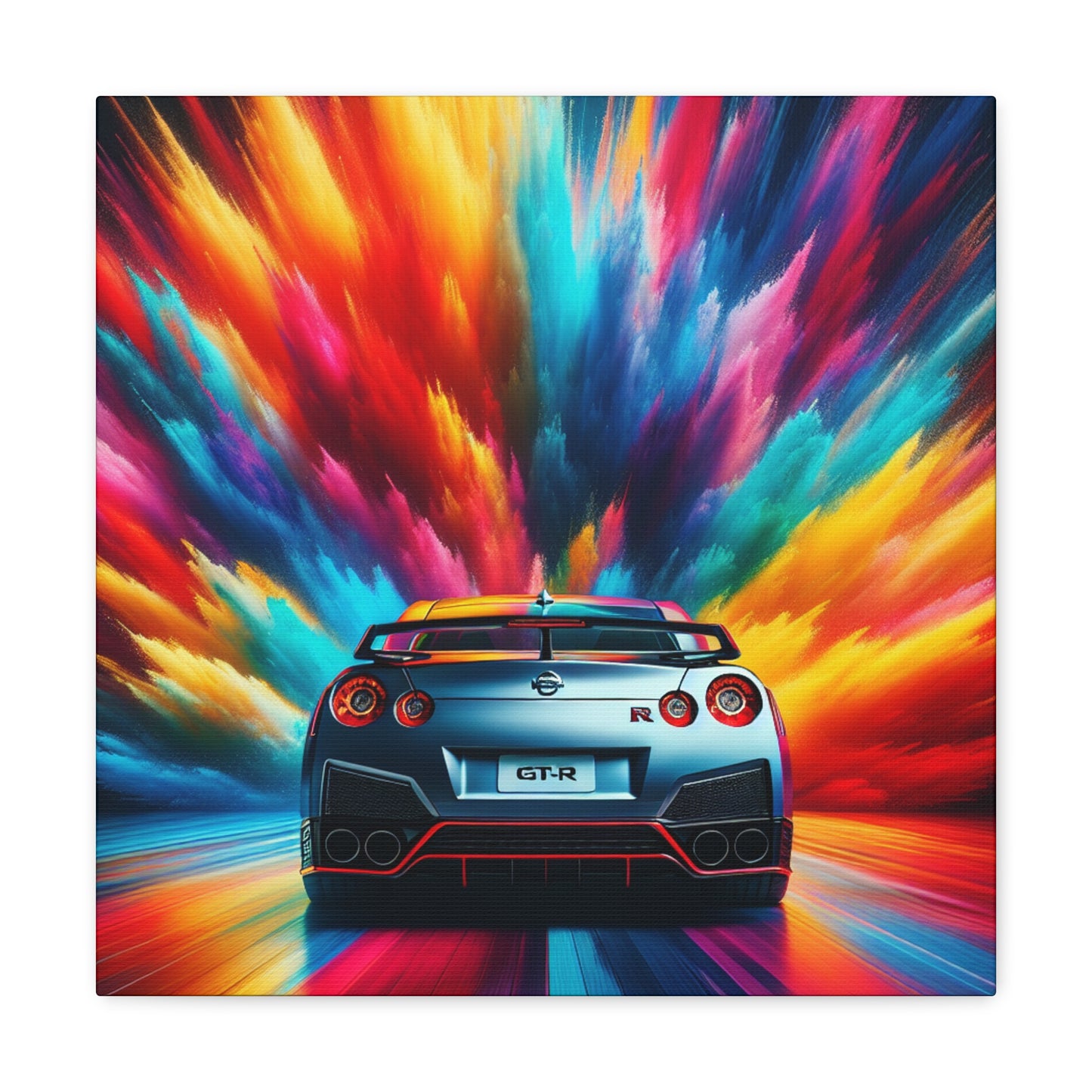 Nissan GT-R Car Canva Painting, Enthusiast Art, Home Decor Wall Hangings, Automotive Large Print, Garage and Man Cave Nostalgic Must-Have