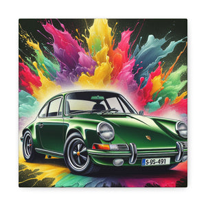 Porsche 911 Canva Art - Luxury Car Painting, Wall Decor for Garage, Gift for Car Enthusiast, Men's Gift Idea, Automotive Artwork