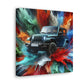 Jeep Wrangler Wall Art - Canva Painting, Car Artwork, Off-Road Vehicle Decor, Vintage Style Gift for Jeep Enthusiasts and Home Decoration