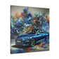 Audi A5 Canva Wall Art, Original Handmade Painting, Auto Enthusiasts Decor, Contemporary Luxury Vehicle, Car Lover Gift