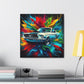 Ford Mustang Wall Art Canva Painting - Classic Car Decor, Muscle Car Artwork, Garage or Man Cave Decoration, Unique Car Lover Gift