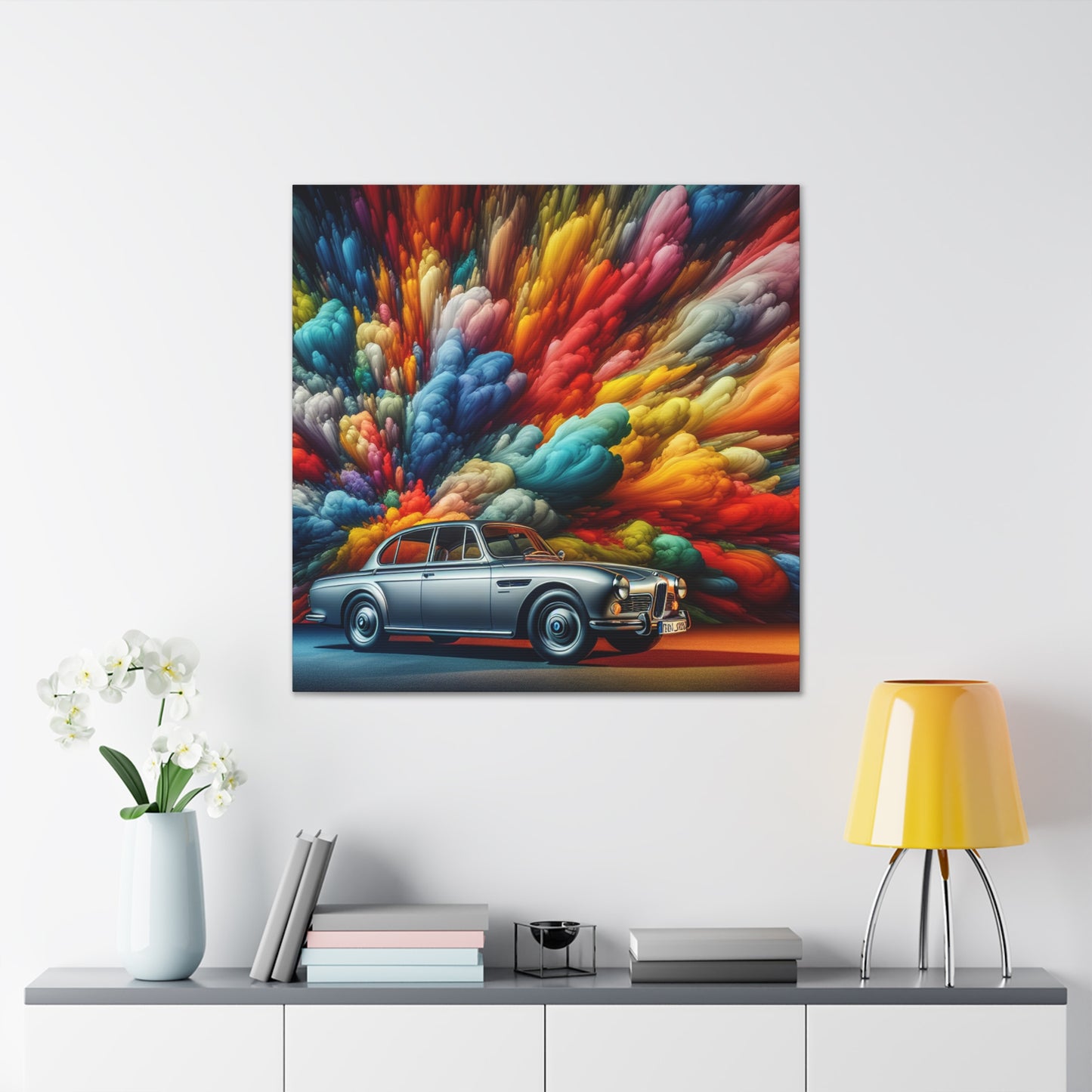 BMW Car Canva Painting, Wall Art Decor, Handmade Car Enthusiast Gift, Automobile Artwork, Luxury Car Design, Home and Office Decorative Print