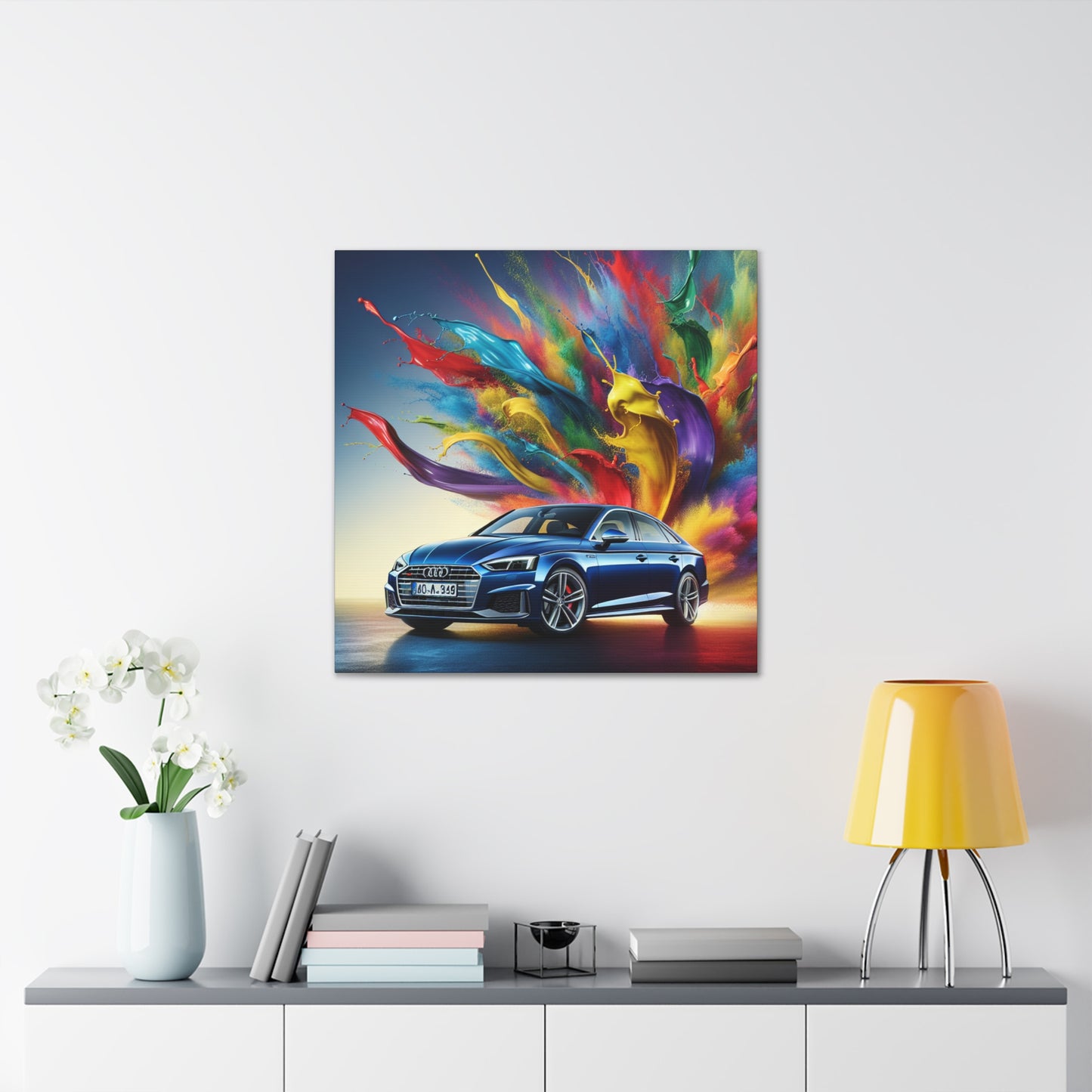 Audi A5 Car Canva Painting, Hand-painted Wall Art, Modern Home Decor, Car Enthusiast Gifts, Perfect for Office and Man Cave Decor