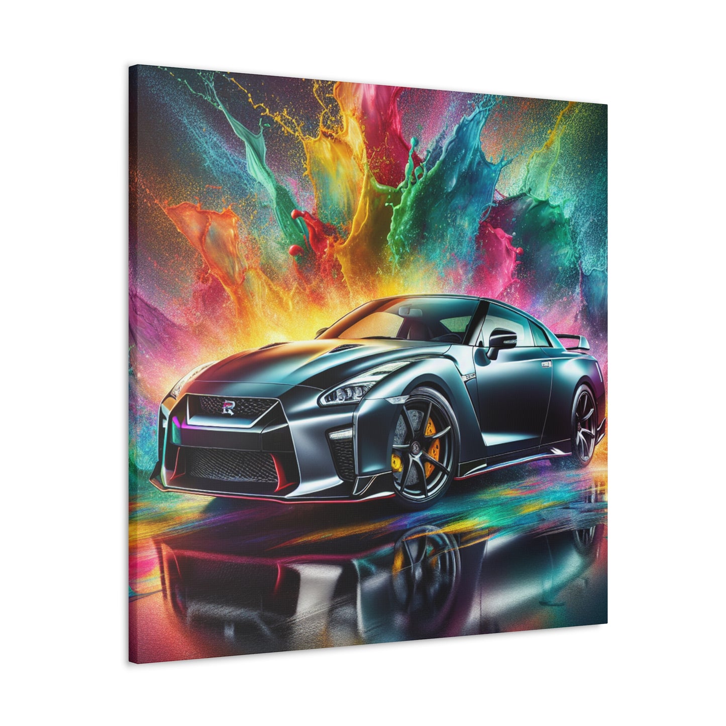 Premium Nissan GT-R Wall Art, Framed Canva, Large Car Print Paintings, Perfect Gift for Car Enthusiasts and Home Decor