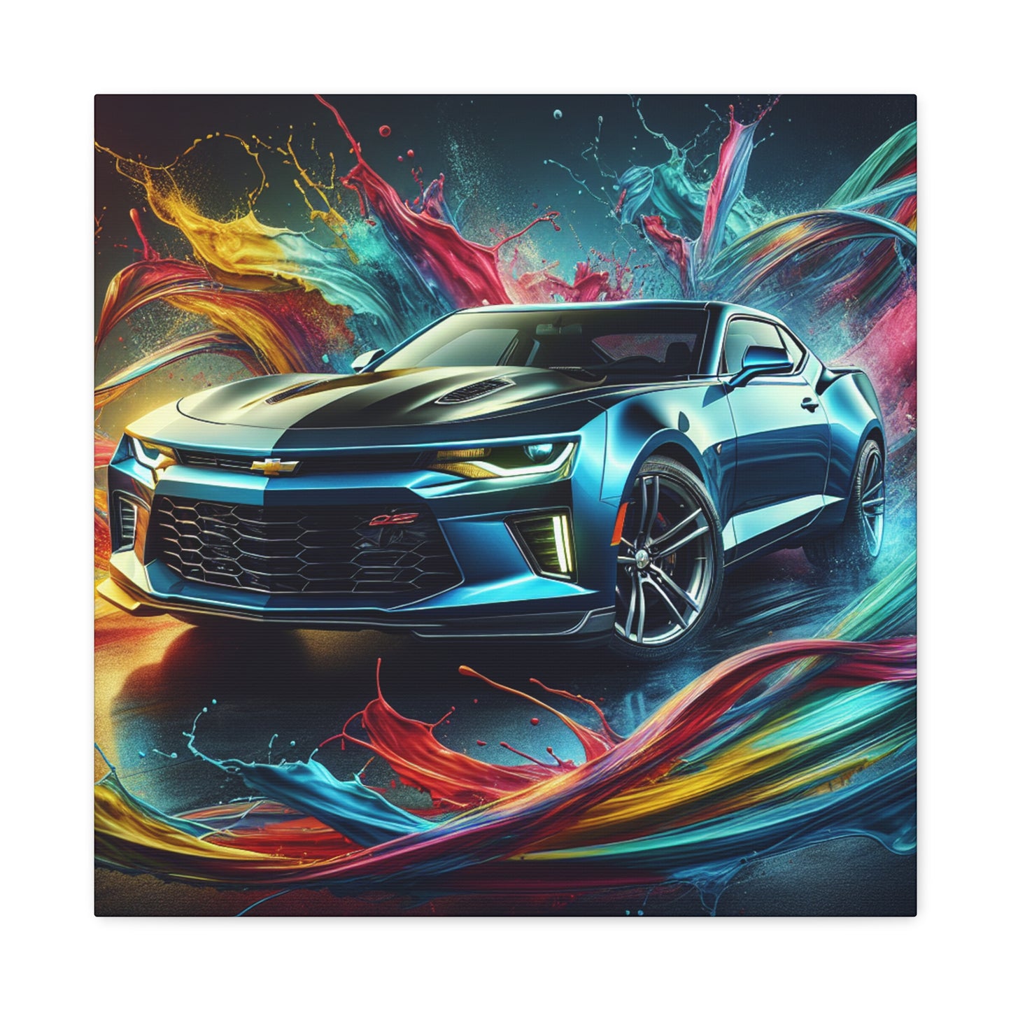 Chevrolet Camaro Canva Painting, Home Decor, Classic Car Artwork, Wall Hangings, Modern Vehicle Design, Garage Decoration, Car Enthusiast Gift