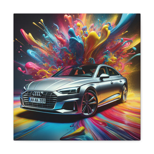 Audi A5 Canva Painting - High-Quality Wall Art for Car Enthusiasts, Perfect Mens Gift, Unique Home Decor