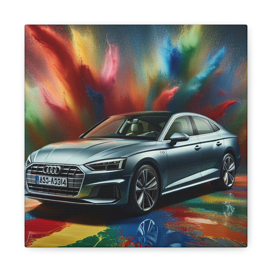 Audi A5 Wall Art Canva - Modern Home Decor, Office Décor, Luxury Sports Car Painting, Gift for Car Lovers and Enthusiasts