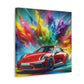 Porsche 911 Fine Art Canva Painting - Vintage Car Wall Decor - Luxury Automobile Artwork for Home and Office Decorations