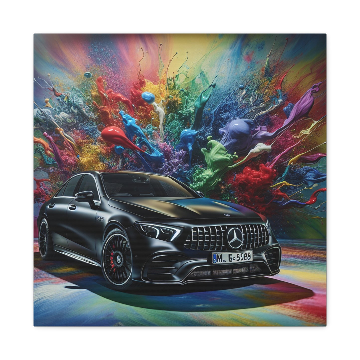 Mercedes AMG Wall Art - Luxury Car Canva Painting, Garage Decor, Home Office Artwork, Auto Enthusiast Gift, Racing Car Print