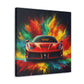 Ferrari Luxury Car Wall Art, Handmade Canvas Painting, Modern Home Decor, Unique Gift for Car Enthusiasts, Fine Art for Office and Garage