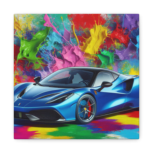 Ferrari Luxury Car Canva Painting - Wall Art for Living Room, Home Decor, Man Cave - Exclusive Sports Car Art - Giclee Print Gift