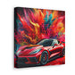 Chevrolet Corvette Canva Painting - Handmade Wall Art, Unique Car Themed Decor, Perfect Gift for Car Enthusiasts and Collectors