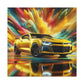 Chevrolet Camaro Wall Art Canva Painting - Classic Car, Automobile Decor, Unique Handmade Gift for Car Lovers and Enthusiasts