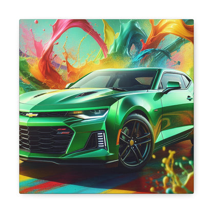 Chevrolet Camaro Painting, Car Wall Art, Automotive Decor, Canva Print, Home Decor, Gift for Car Lovers, Garage Art, Classic Car Illustration