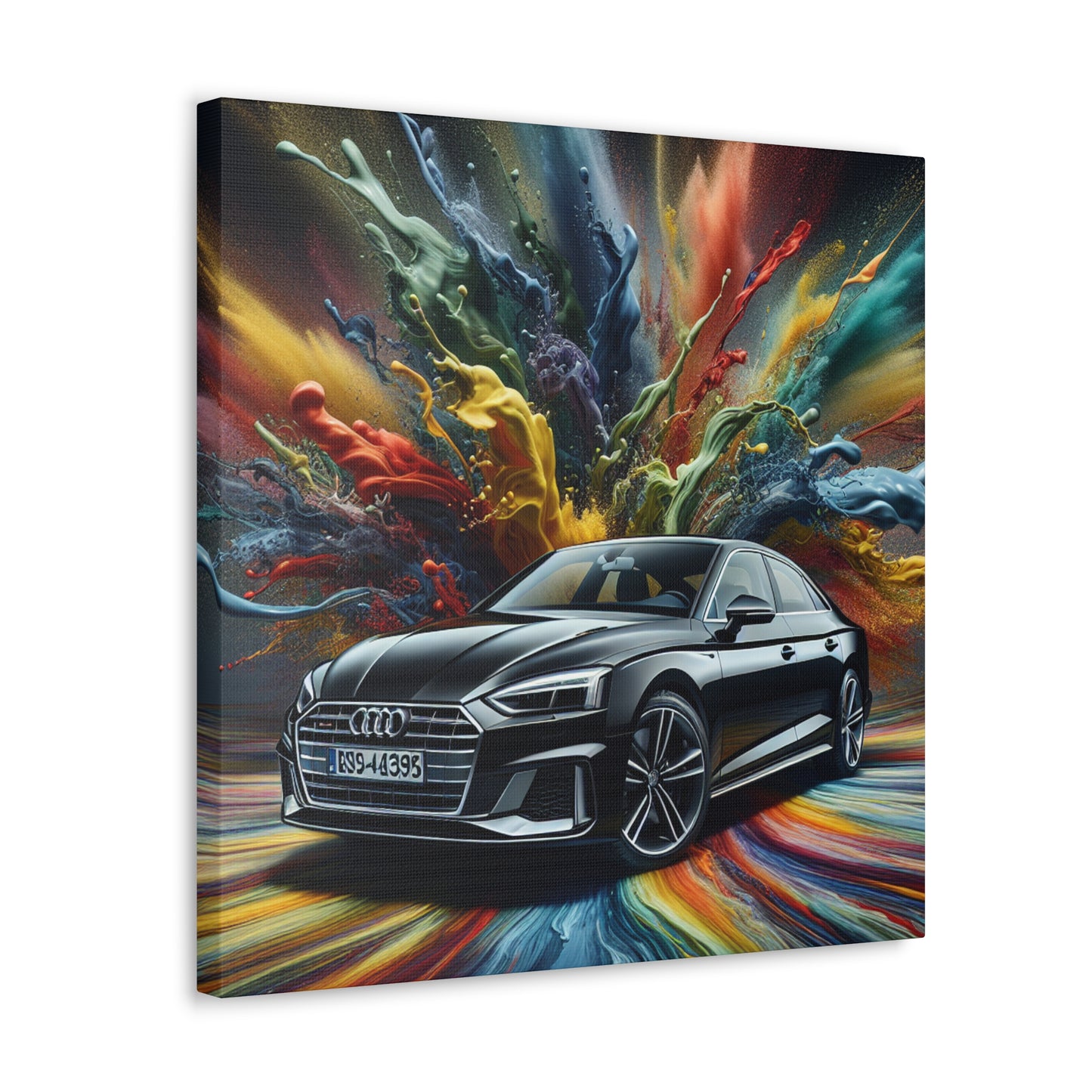 Audi A5 Canva Wall Art Painting, Handmade Car Artwork for Home Decor, Luxury Car Enthusiast Gift, Automobile Canva Print, Office Wall Hangings