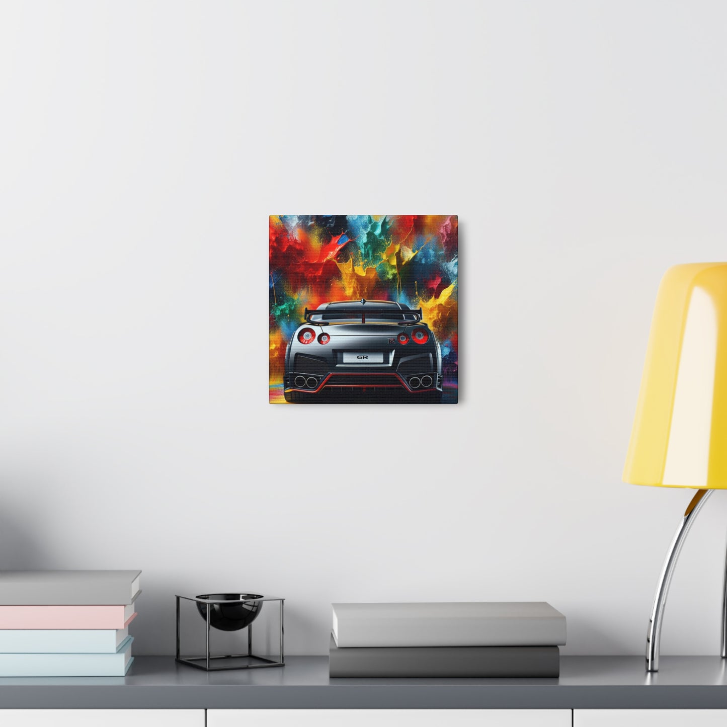 Nissan GT-R Canva Wall Art, Luxury Sport Car Print, Garage Decor, Men's Gift, High Quality Print, Unique Home Decor, Artistic Car Painting