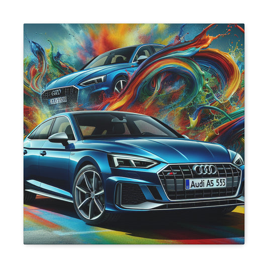 Audi A5 Canva Painting, Car Artwork, Luxury Vehicle Wall Decor, Modern Home Office Decoration, Unique Gift for Car Lovers, Collectors Item