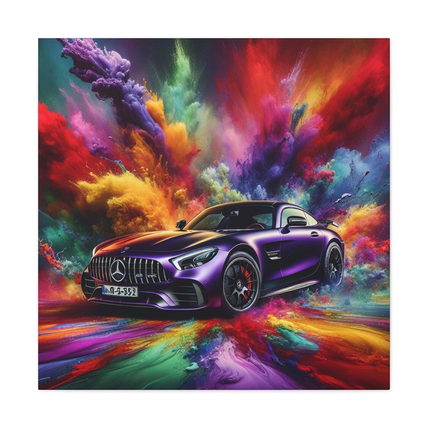 Mercedes AMG Luxury Car Canva Painting, Home Wall Decor, Garage Art, Perfect Gift for Car Lovers and Motor Enthusiasts