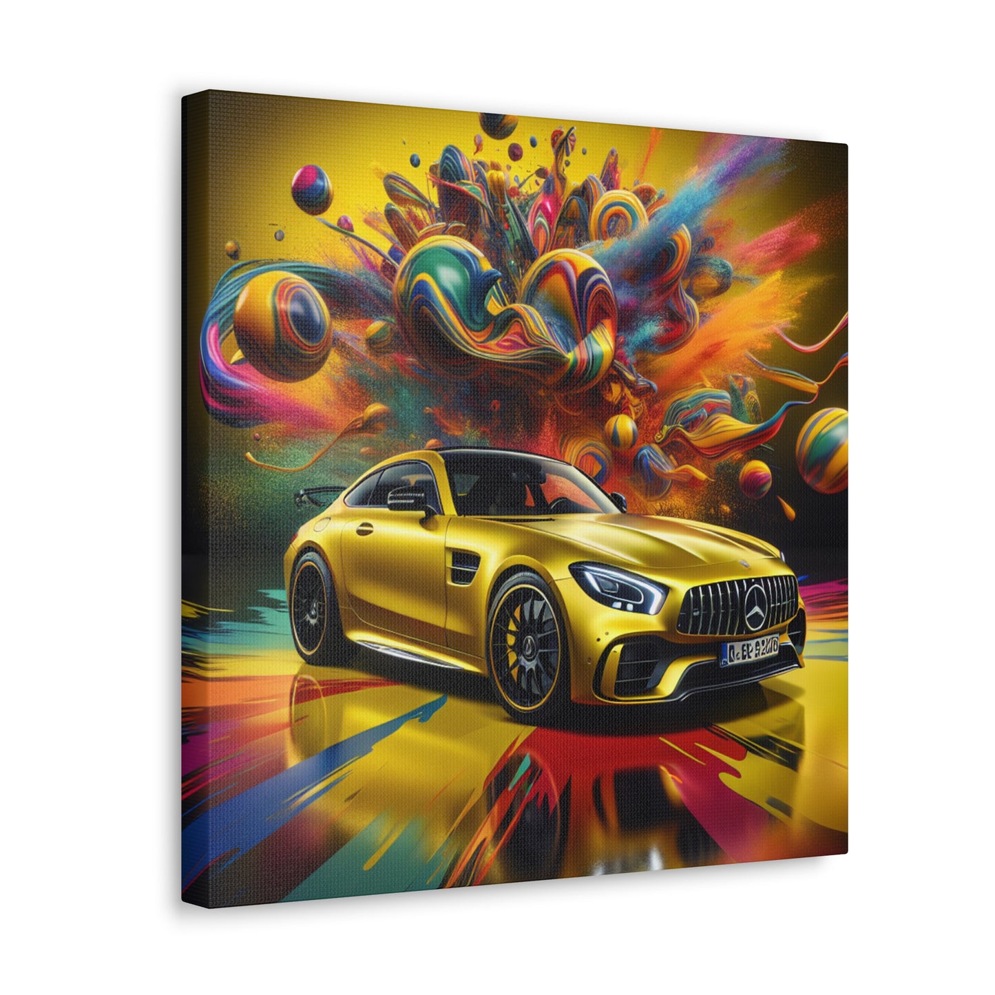 Mercedes AMG Wall Art Canva - Luxury Car Print, Modern Home Decor, Car Enthusiast Gift, Automotive Fine Art, Contemporary Painting