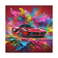 Premium Ferrari Artwork, Hand-Painted Canvas for Car Lovers, Wall Decor, High-End Luxury Car Canvas Painting, Perfect for Home or Office