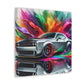 Dodge Challenger Canvas Painting, Classic Car Wall Art, Automotive Decor, Race Car Artwork, Man Cave Gift, For Car Lovers and Enthusiasts