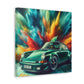 Classic Porsche 911 Art, Luxurious Vintage Car Wall Decor, Premium Quality Canva Painting, Perfect Gift for Car and Art Enthusiasts