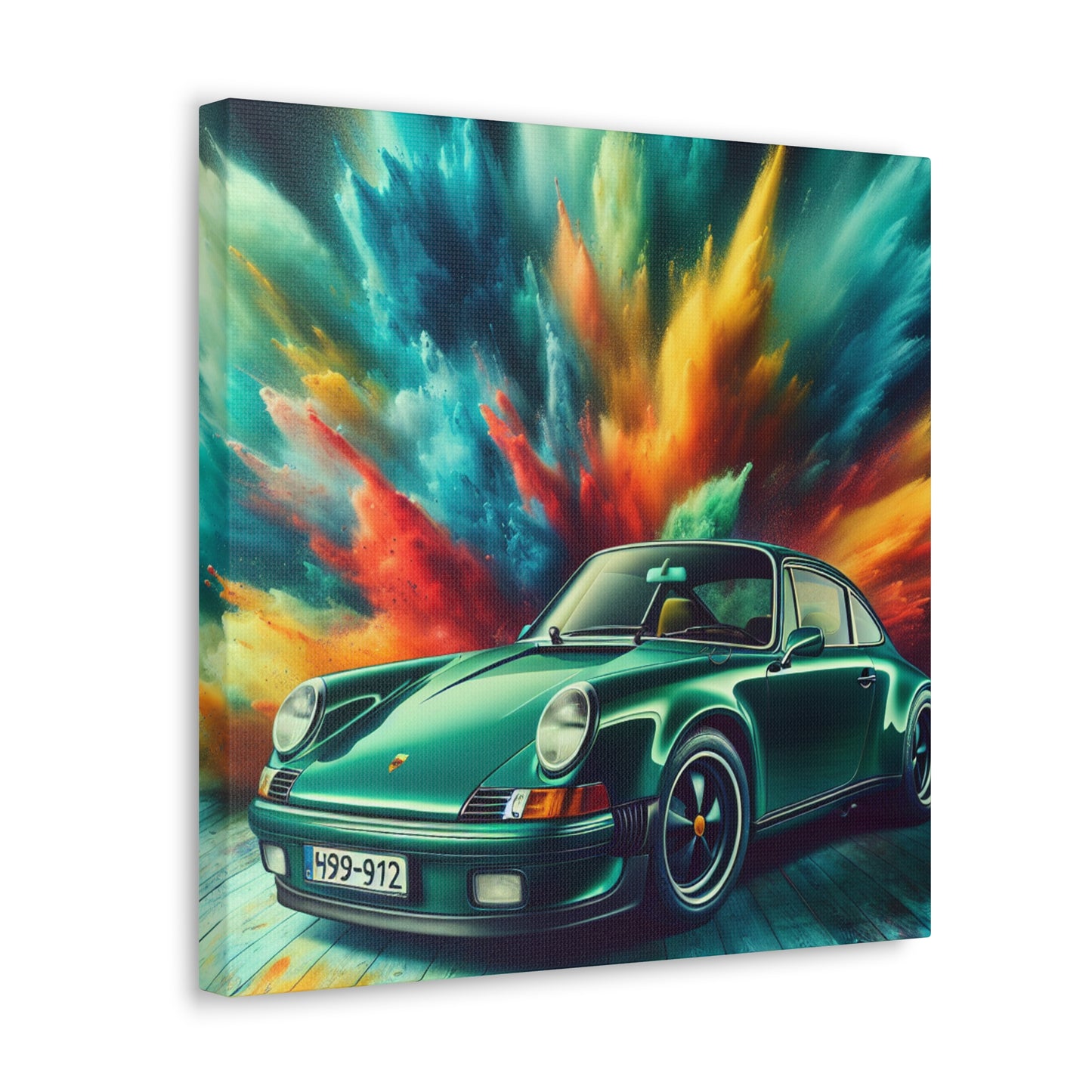 Classic Porsche 911 Art, Luxurious Vintage Car Wall Decor, Premium Quality Canva Painting, Perfect Gift for Car and Art Enthusiasts