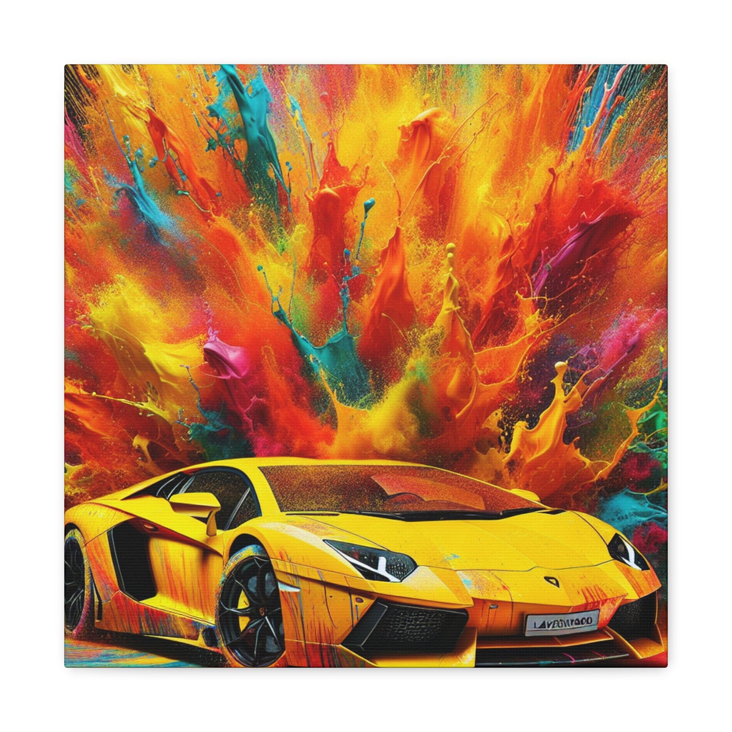 Lamborghini Aventador Canva Painting, Exotic Car Wall Art, Perfect Gift for Car Enthusiasts, High-Quality Print, Home and Office Decor