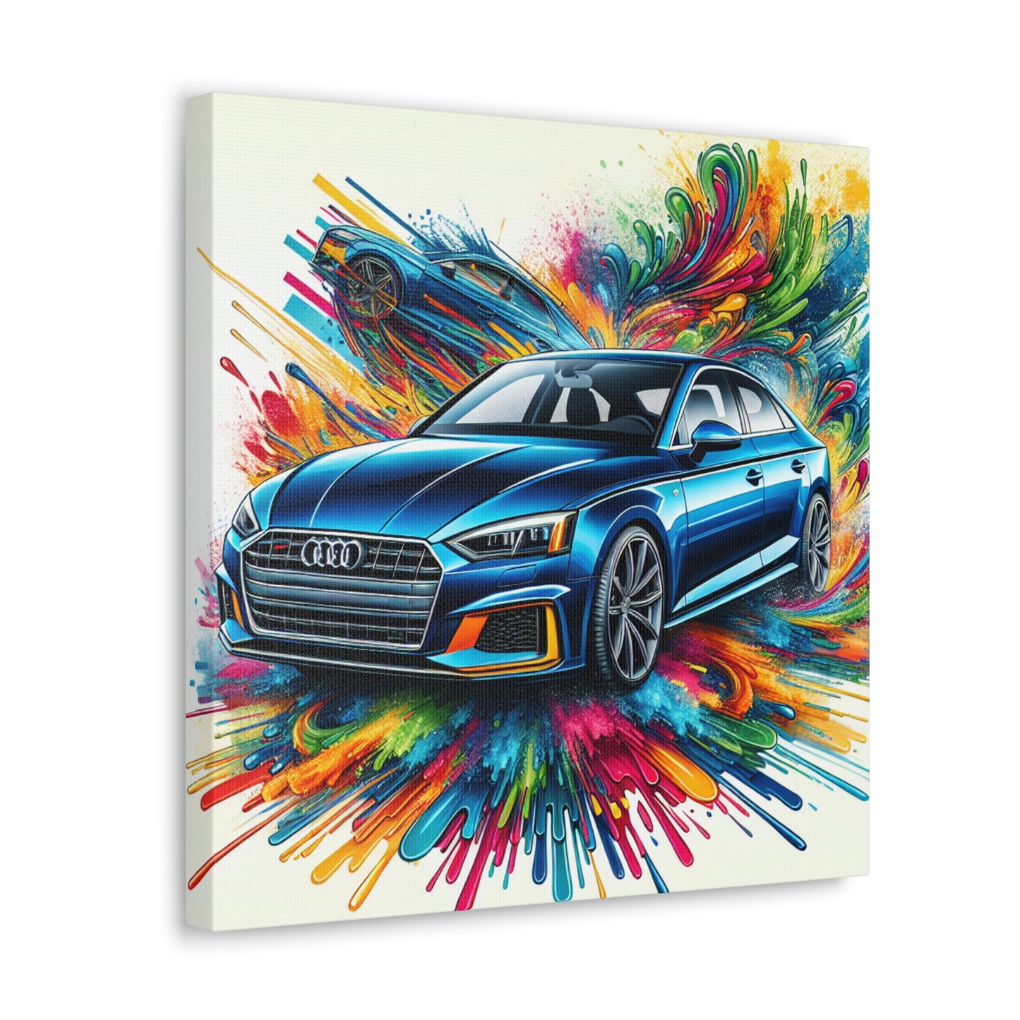 Audi A5 Canva Artwork, Wall Decor, Modern Car Painting, Luxury Vehicle Art, Perfect Gift, Auto Enthusiast, Home Decoration, Canva Poster