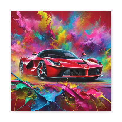 Premium Ferrari Artwork, Hand-Painted Canvas for Car Lovers, Wall Decor, High-End Luxury Car Canvas Painting, Perfect for Home or Office