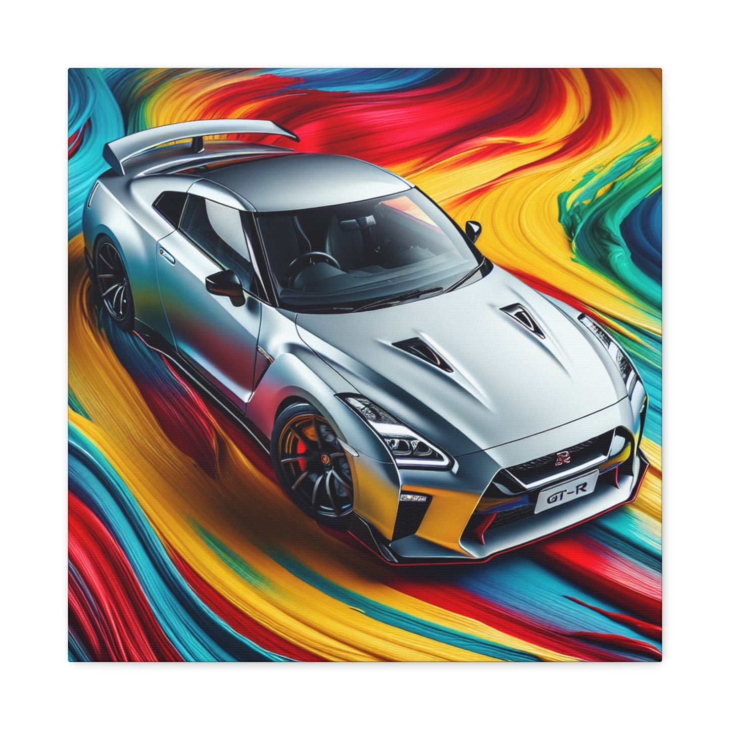 Nissan GT-R Sports Car Canva Painting - Perfect Wall Art Decor, Unique Gift for Car Lovers and Enthusiasts