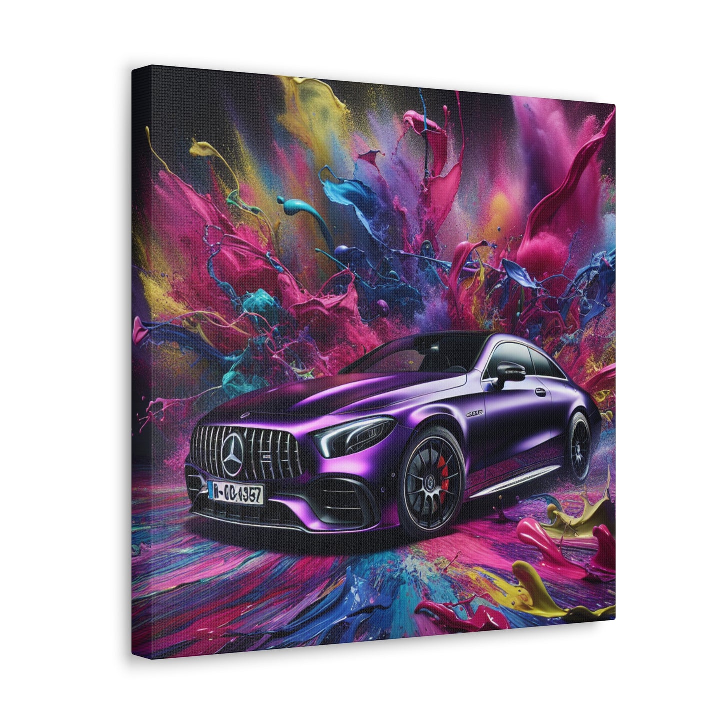 Mercedes AMG Canva Artwork, Luxury Car Painting, Wall Decor, Perfect for Garage and Man Cave, Automotive Lovers Gift