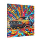 Vintage Ford Mustang Wall Art, Hand Painted Mustang Canvas Print, Classic Car Lover Gift, Home Office Decor, Man Cave Artwork, Collector Item