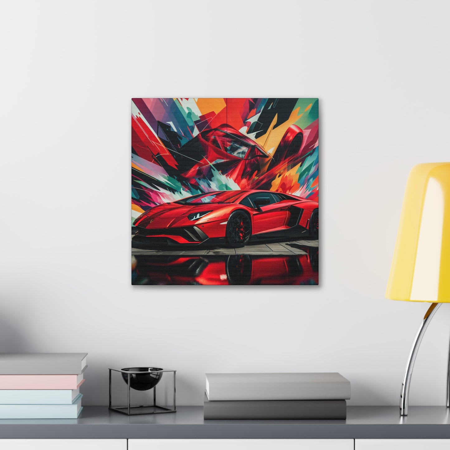 Lamborghini Aventador Canvas Art, Luxury Car Wall Decor, High Quality Print, Handmade Sports Car Painting, Exotic Supercar Gift for Men