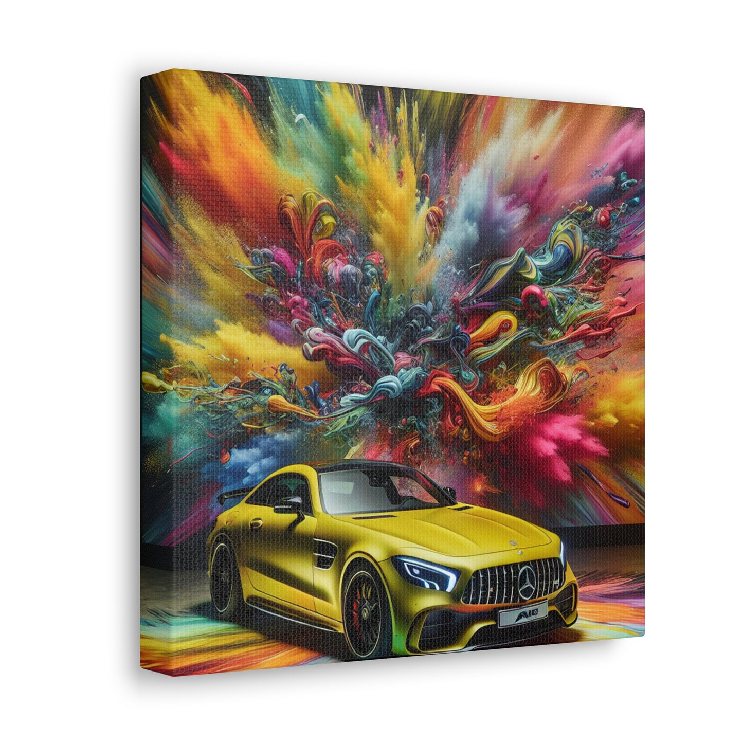 Mercedes AMG Wall Art Canva Painting, Luxury Car Artwork, Home Decor, Perfect Gift for Car Lovers and Enthusiasts, Auto Racing Decor