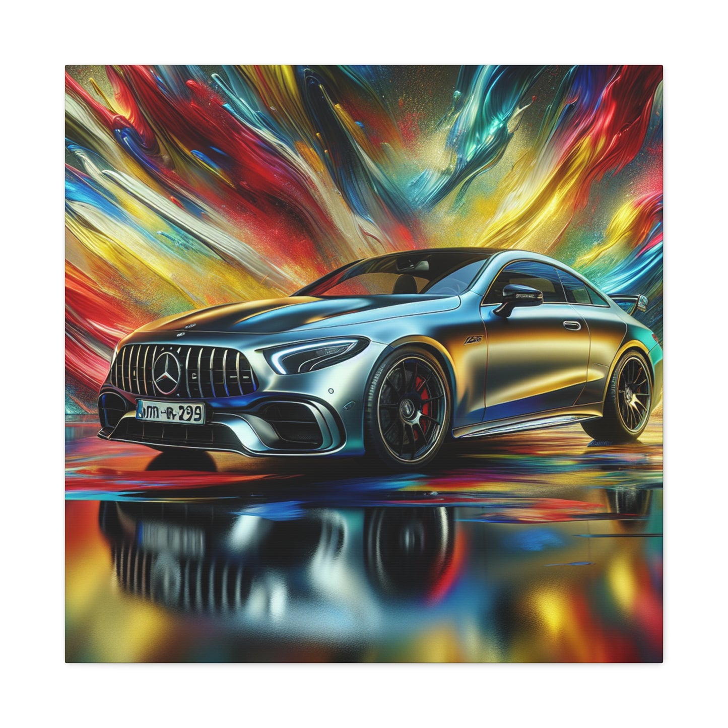 Mercedes AMG Wall Art - Premium Canva Painting for Automotive Enthusiast, Home and Office Decor, Perfect Gift for Car Lovers