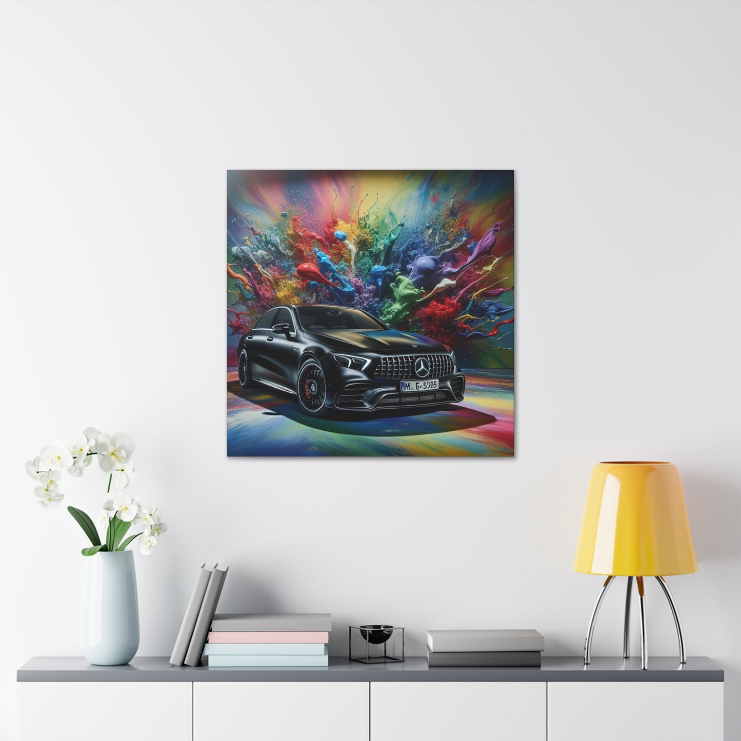 Mercedes AMG Wall Art - Luxury Car Canva Painting, Garage Decor, Home Office Artwork, Auto Enthusiast Gift, Racing Car Print