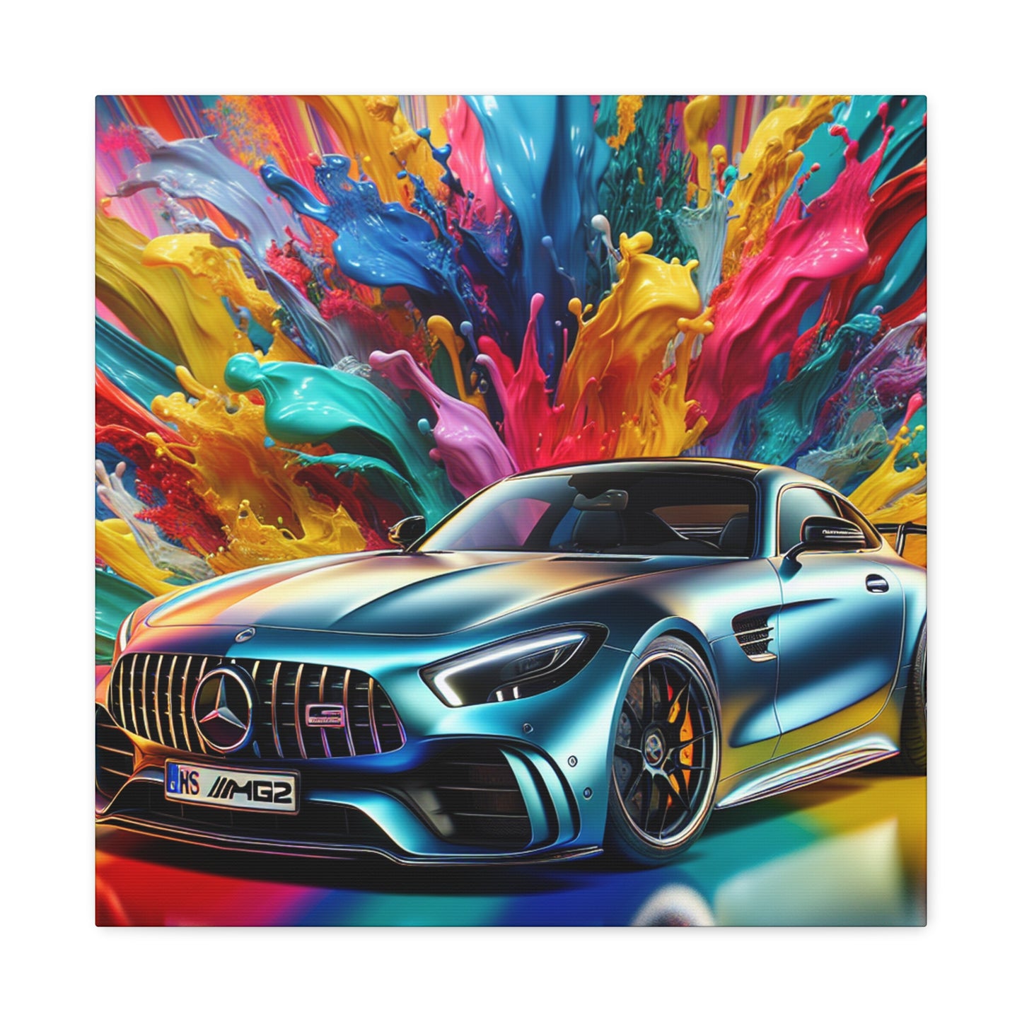 Mercedes AMG Wall Art, Canvas Print, Luxury Car Painting, Perfect for Home Decor, Car Enthusiast Gift, Exclusive Office Art, High Quality