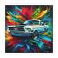 Ford Mustang Wall Art Canva Painting - Classic Car Decor, Muscle Car Artwork, Garage or Man Cave Decoration, Unique Car Lover Gift